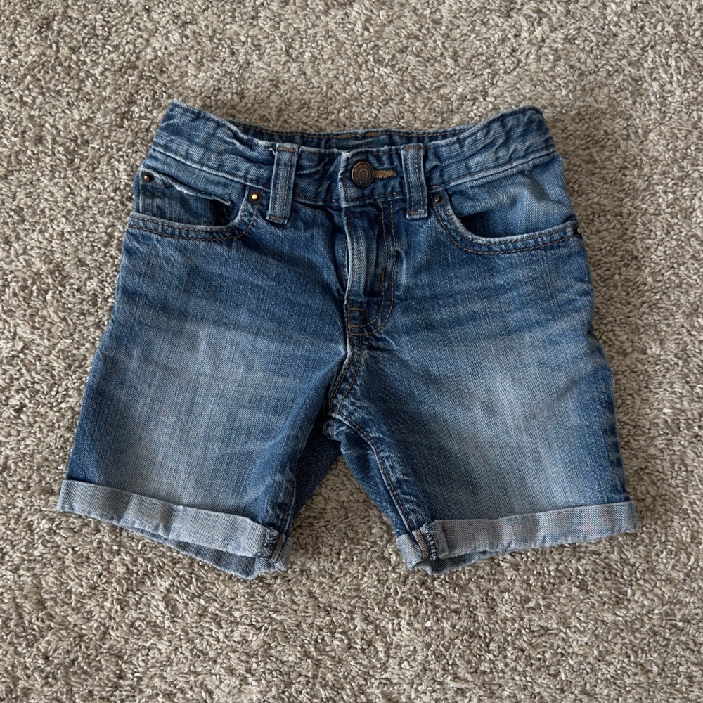 Cat and Jack toddler boy blue denim jean shorts size 4T